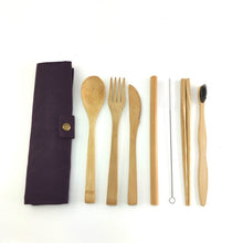 Load image into Gallery viewer, Bamboo Travel Cutlery