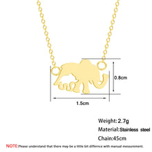 Load image into Gallery viewer, Mom & Baby Elephant Charm Chain Necklace