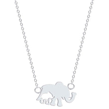 Load image into Gallery viewer, Mom & Baby Elephant Charm Chain Necklace