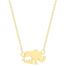 Load image into Gallery viewer, Mom & Baby Elephant Charm Chain Necklace