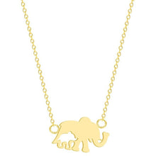 Load image into Gallery viewer, Mom & Baby Elephant Charm Chain Necklace