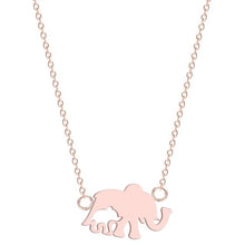 Load image into Gallery viewer, Mom & Baby Elephant Charm Chain Necklace
