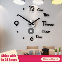 Load image into Gallery viewer, 3D Wall Clock Stickers