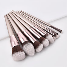 Load image into Gallery viewer, Champagne makeup brushes