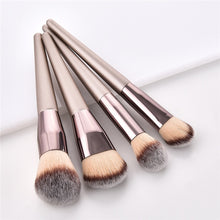 Load image into Gallery viewer, Champagne makeup brushes