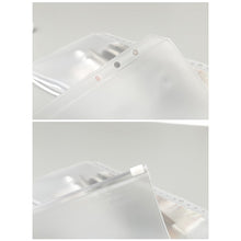 Load image into Gallery viewer, 12PCS Convenient Clear PVC A5 A6 A7 Binder Pockets Clear Zipper Folders For 6-Ring Notebook Binder Files Reports Binder