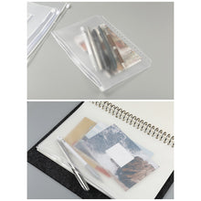 Load image into Gallery viewer, 12PCS Convenient Clear PVC A5 A6 A7 Binder Pockets Clear Zipper Folders For 6-Ring Notebook Binder Files Reports Binder