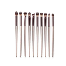 Load image into Gallery viewer, Champagne makeup brushes