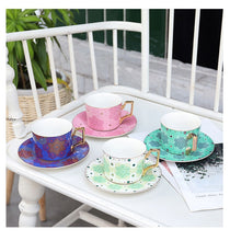 Load image into Gallery viewer, British Style Moroccan Coffee Cup and Saucer