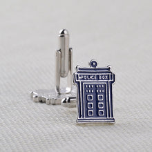 Load image into Gallery viewer, Doctor Who Tardis Cuff-links

