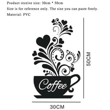 Load image into Gallery viewer, Coffee cup wall decal
