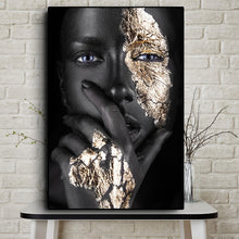 Load image into Gallery viewer, Black and Gold Woman
