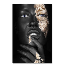 Load image into Gallery viewer, Black and Gold Woman
