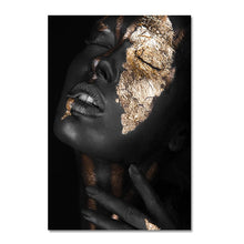 Load image into Gallery viewer, Black and Gold Woman

