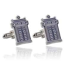 Load image into Gallery viewer, Doctor Who Tardis Cuff-links
