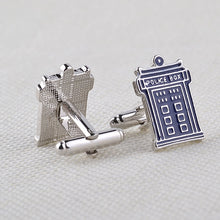 Load image into Gallery viewer, Doctor Who Tardis Cuff-links
