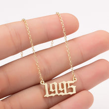 Load image into Gallery viewer, Birth Year Number Necklace
