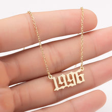 Load image into Gallery viewer, Birth Year Number Necklace
