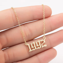 Load image into Gallery viewer, Birth Year Number Necklace
