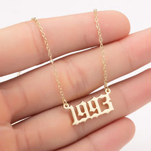 Load image into Gallery viewer, Birth Year Number Necklace
