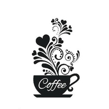 Load image into Gallery viewer, Coffee cup wall decal
