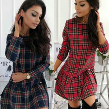 Load image into Gallery viewer, Plaid Mini Christmas Dress
