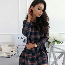 Load image into Gallery viewer, Plaid Mini Christmas Dress
