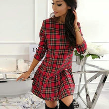Load image into Gallery viewer, Plaid Mini Christmas Dress
