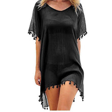 Load image into Gallery viewer, Chiffon Beach Wear Cover Ups w/ Tassels
