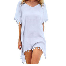 Load image into Gallery viewer, Chiffon Beach Wear Cover Ups w/ Tassels
