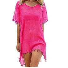 Load image into Gallery viewer, Chiffon Beach Wear Cover Ups w/ Tassels
