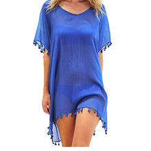 Load image into Gallery viewer, Chiffon Beach Wear Cover Ups w/ Tassels

