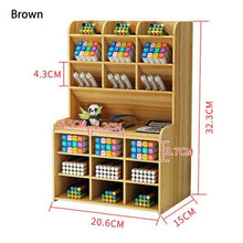 Load image into Gallery viewer, Multi-function Wooden Desktop Storage 2.0
