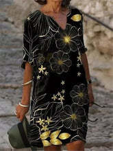 Load image into Gallery viewer, Loose print dress - Sage
