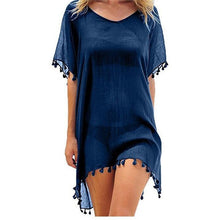 Load image into Gallery viewer, Chiffon Beach Wear Cover Ups w/ Tassels
