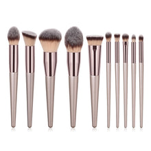 Load image into Gallery viewer, Champagne makeup brushes
