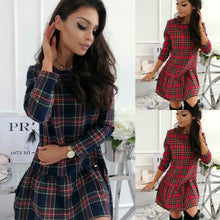 Load image into Gallery viewer, Plaid Mini Christmas Dress
