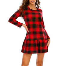 Load image into Gallery viewer, Plaid Mini Christmas Dress
