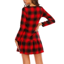 Load image into Gallery viewer, Plaid Mini Christmas Dress
