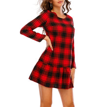 Load image into Gallery viewer, Plaid Mini Christmas Dress
