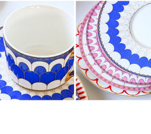 Load image into Gallery viewer, British Style Moroccan Coffee Cup and Saucer

