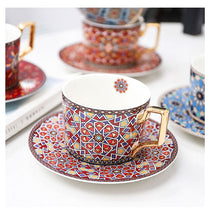 Load image into Gallery viewer, British Style Moroccan Coffee Cup and Saucer
