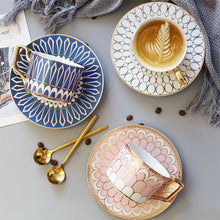 Load image into Gallery viewer, British Style Moroccan Coffee Cup and Saucer
