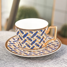 Load image into Gallery viewer, British Style Moroccan Coffee Cup and Saucer
