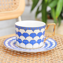 Load image into Gallery viewer, British Style Moroccan Coffee Cup and Saucer
