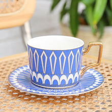 Load image into Gallery viewer, British Style Moroccan Coffee Cup and Saucer
