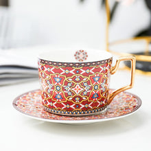 Load image into Gallery viewer, British Style Moroccan Coffee Cup and Saucer
