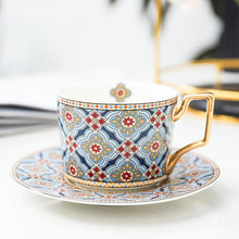 Load image into Gallery viewer, British Style Moroccan Coffee Cup and Saucer
